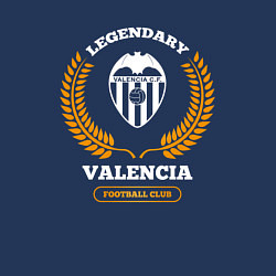 Свитшот хлопковый мужской Лого Valencia и надпись legendary football club, цвет: тёмно-синий — фото 2