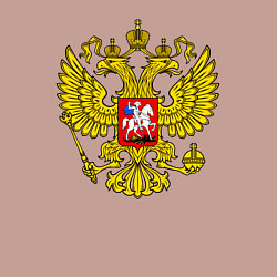 Свитшот хлопковый мужской Герб России - прозрачный фон, цвет: пыльно-розовый — фото 2