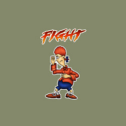 Свитшот хлопковый мужской Джимми Гокинс-fight, цвет: авокадо — фото 2