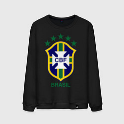 Свитшот хлопковый мужской Brasil CBF, цвет: черный