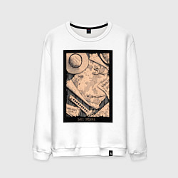 Свитшот хлопковый мужской Карта приключений - Ван Пис, цвет: белый