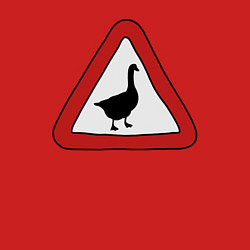 Свитшот хлопковый мужской Предупредительный знак с гусем, цвет: красный — фото 2