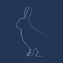 Свитшот хлопковый мужской Силуэт кролика, цвет: тёмно-синий — фото 2