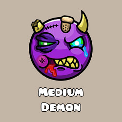 Свитшот хлопковый мужской Geometry Dash medium demon, цвет: миндальный — фото 2