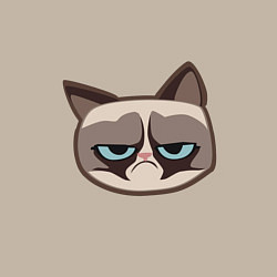 Свитшот хлопковый мужской Мем недовольный кот, цвет: миндальный — фото 2