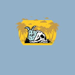 Свитшот хлопковый мужской Rabbit Skull, цвет: мягкое небо — фото 2