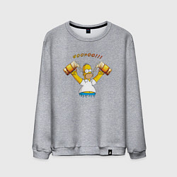 Свитшот хлопковый мужской Homer & Beer, цвет: меланж