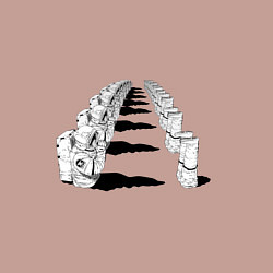 Свитшот хлопковый мужской Человек бензопила - Космонавты, цвет: пыльно-розовый — фото 2