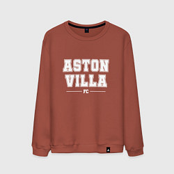 Свитшот хлопковый мужской Aston Villa football club классика, цвет: кирпичный