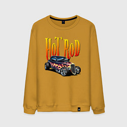 Свитшот хлопковый мужской Hot Rod - Power, цвет: горчичный