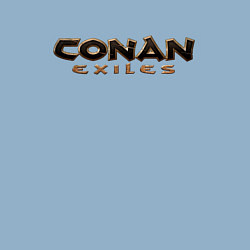 Свитшот хлопковый мужской Conan exiles logo, цвет: мягкое небо — фото 2