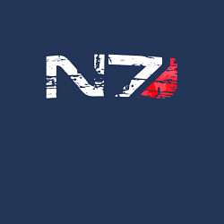 Свитшот хлопковый мужской Mass Effect N7 - Logotype, цвет: тёмно-синий — фото 2