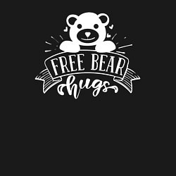 Свитшот хлопковый мужской Бесплатные медвежьи объятия, цвет: черный — фото 2