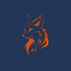 Свитшот хлопковый мужской Голова лисы, цвет: тёмно-синий — фото 2