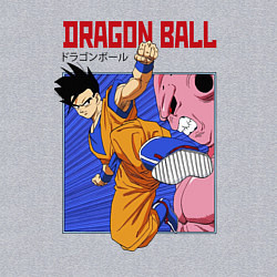 Свитшот хлопковый мужской Dragon Ball - Сон Гоку - Удар, цвет: меланж — фото 2