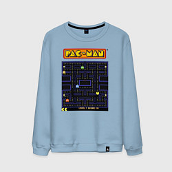 Свитшот хлопковый мужской Pac-Man на ZX-Spectrum, цвет: мягкое небо