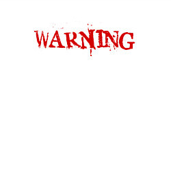 Свитшот хлопковый мужской Warning предупреждение, цвет: белый — фото 2