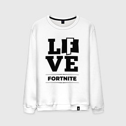 Свитшот хлопковый мужской Fortnite love classic, цвет: белый