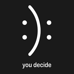 Свитшот хлопковый мужской Sad or cheerful, you decide, цвет: черный — фото 2