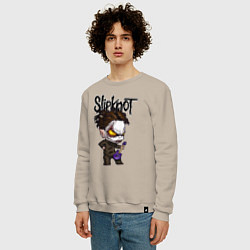 Свитшот хлопковый мужской Slipknot - art, цвет: миндальный — фото 2