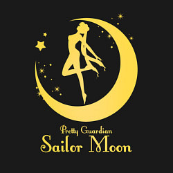 Свитшот хлопковый мужской Sailor Moon gold, цвет: черный — фото 2