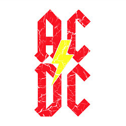 Свитшот хлопковый мужской AC DC logo, цвет: белый — фото 2