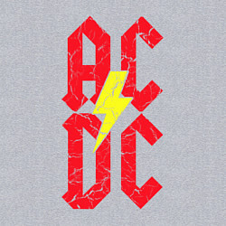 Свитшот хлопковый мужской AC DC logo, цвет: меланж — фото 2