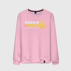 Свитшот хлопковый мужской Real Madrid galacticos, цвет: светло-розовый