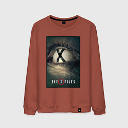 Свитшот хлопковый мужской X - Files poster, цвет: кирпичный