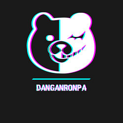 Свитшот хлопковый мужской Символ Danganronpa в стиле glitch, цвет: черный — фото 2