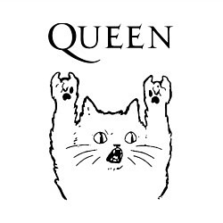 Свитшот хлопковый мужской Queen - rock cat, цвет: белый — фото 2