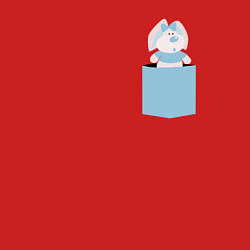 Свитшот хлопковый мужской Синий кролик в кармане, цвет: красный — фото 2