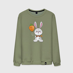 Мужской свитшот Кролик с воздушной морковкой