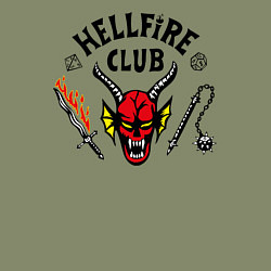 Свитшот хлопковый мужской Hellfire сlub art, цвет: авокадо — фото 2