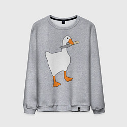Свитшот хлопковый мужской Опасный гусь, цвет: меланж
