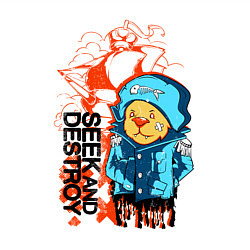 Свитшот хлопковый мужской Пёс пират, цвет: белый — фото 2