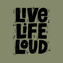 Свитшот хлопковый мужской Живи громко, цвет: авокадо — фото 2