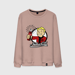 Свитшот хлопковый мужской Vault boy - nuka cola, цвет: пыльно-розовый