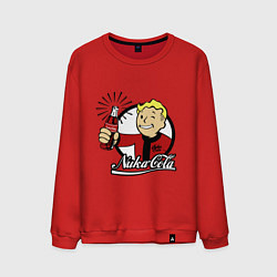 Свитшот хлопковый мужской Vault boy - nuka cola, цвет: красный