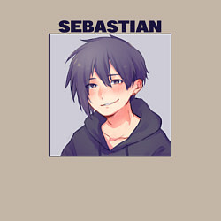 Свитшот хлопковый мужской Себастиан из деревни, цвет: миндальный — фото 2