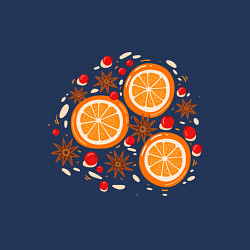 Свитшот хлопковый мужской Дольки апельсинов, цвет: тёмно-синий — фото 2