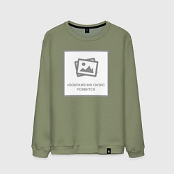 Свитшот хлопковый мужской Изображение скоро появится - прикол, цвет: авокадо