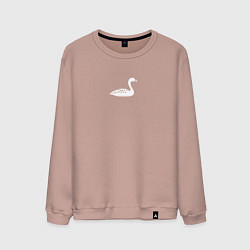 Свитшот хлопковый мужской Minimal goose, цвет: пыльно-розовый