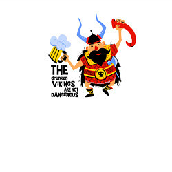 Свитшот хлопковый мужской Пьяные викинги не опасны, цвет: белый — фото 2