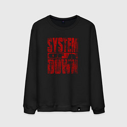 Свитшот хлопковый мужской System of a Down ретро стиль, цвет: черный
