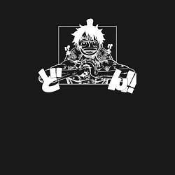 Свитшот хлопковый мужской Luffy Monkey D art, цвет: черный — фото 2