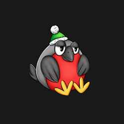 Свитшот хлопковый мужской Толстый снегирь, цвет: черный — фото 2