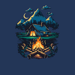 Свитшот хлопковый мужской Ночной поход, цвет: тёмно-синий — фото 2