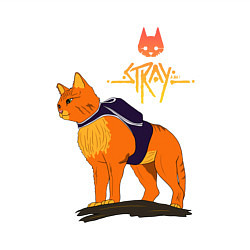 Свитшот хлопковый мужской Stray - cat logo, цвет: белый — фото 2