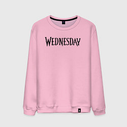 Свитшот хлопковый мужской Logo black Wednesday, цвет: светло-розовый